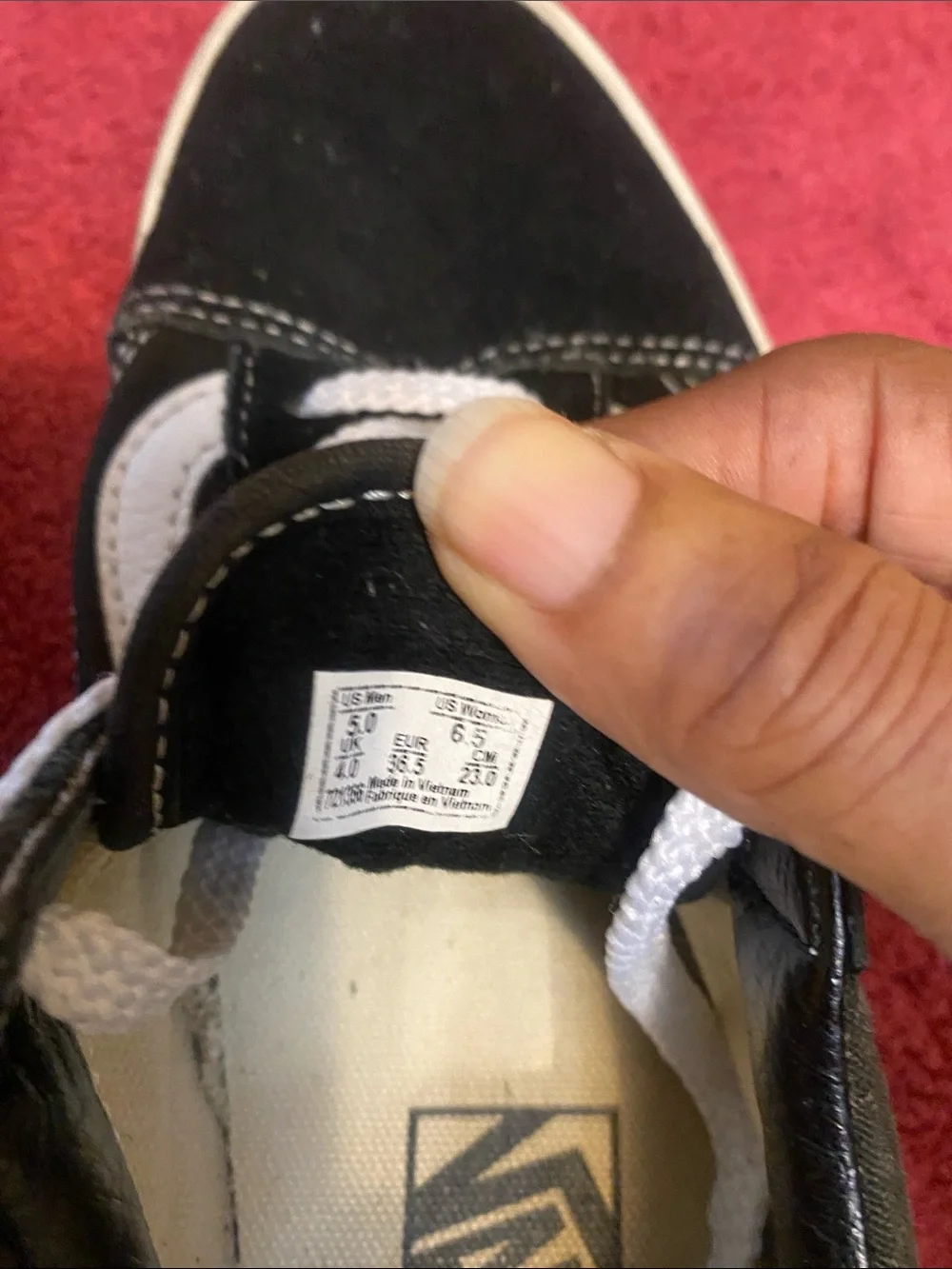 Vans Black and White Low-Top Skate Sneakers - Men's